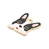 Animal Puppy Alloy Enamel Pendants X-FIND-V001-03G-02-2