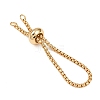 2MM Adjustable Brass Box Chain Bracelet Slider Bracelet Making KK-K374-04G-3