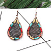 Bohemian Style Alloy Dangle Earrings X-EJEW-F238-25-4