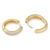 Rack Plating Ring Brass Micro Pave Cubic Zirconia Hoop Earrings EJEW-Z059-12G-01-2