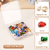  40Pcs 20 Styles Faceted Glass Rhinestone Pendants GLAA-TA0001-44-4