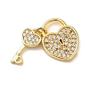 Brass Micro Pave Cubic Zirconia Pendants KK-C072-27A-G-1