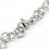 Tarnish Resistant Fashionable 304 Stainless Steel Twisted GrainCable Chain Bracelets STAS-A028-B084P-2