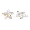 Transparent Spray Painted Glass Beads GLAA-N035-027-D01-3