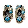 Brass Clear Cubic Zirconia Pendants KK-B028-10G-C-1