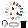 DIY Teardrop Pendant Necklaces Making Kits DIY-SC0001-33-1