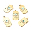 Rack Plating Brass Micro Pave Cubic Zirconia Pendants KK-M230-37G-1