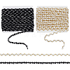 2Pcs 2 Colors Polyester Wave Lace Ribbon OCOR-FG0002-93B-1