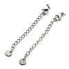 Tarnish Resistant 304 Stainless Steel Curb Chain Extender X-STAS-G310-04P-1