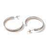 Rack Plating Iron Stud Half Hoop Earrings EJEW-M254-01P-2