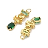 Brass Micro Pave Cubic Zirconia Pendants KK-H259-12A-G01-2