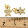 Rack Plating Brass Micro Pave Cubic Zirconia Pendants KK-K386-02K-G-3