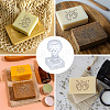 Clear Acrylic Soap Stamps with Small Handles DIY-WH0446-010-4