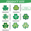 32Pcs 8 Styles Clover Computerized Embroidery Polyester Iron on/Sew on Patches PATC-CY0001-57-2