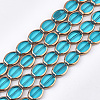 Electroplate Glass Beads Strands X-EGLA-S188-03F-1