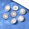 Tibetan Style Alloy Shank Buttons X-TIBE-Q044-04AS-RS-3