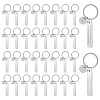201 Stainless Steel Blank Pendant Keychains KEYC-WH0029-141-1