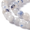 Natural Blue White Dumortierite Round Beads Strands G-E265-01B-3