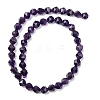Faceted Natural Amethyst Beads Strands G-K066-09-8mm-01-5