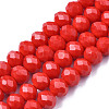 Opaque Solid Color Imitation Jade Glass Beads Strands EGLA-A044-P8mm-D22-1