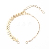 304 Stainless Steel Cobs Chains & Brass Cable Chains Bracelet Makings AJEW-JB00928-1