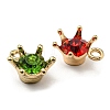 Golden Plated Alloy Crown Charms ALRI-L050-01M-3