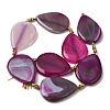 Natural Banded Agate Beads Strands G-F825-F01-01B-2