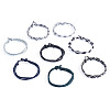 32Pcs 8 Styles Polyester & Spandex Cord Braided Bead Bracelets BJEW-TAC0064-1