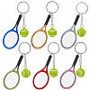 6Pcs 6 Colors Sports Theme Plastic Keychains KEYC-CY0001-05-1