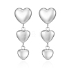 Simple Heart Stainless Steel Dangle Stud Earrings AR2302-1-2