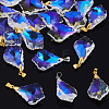 20Pcs 2 Colors AB Color Plated Electroplate Glass Pendants PALLOY-TA00331-4