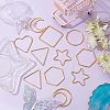 CHGCRAFT 21Pcs 7 Style Alloy Linking Rings FIND-CA0005-99-4