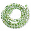 Frosted Spray Painted Glass Beads Strands X-GLAA-N035-03B-C02-2