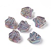 UV Plating Rainbow Iridescent Acrylic Beads PACR-M003-02A-1