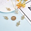 5Pcs Rack Plating Brass Micro Pave Cubic Zirconia Pendants ZIRC-SZ0003-76-4