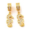 Brass Micro Pave Cubic Zirconia Pendents KK-M247-17G-2