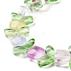 Transparent Glass Beads Strands LAMP-H061-02B-4