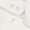 2 Pair Alloy Stick Stud Earrings for Women EJEW-LP0013-03G-3