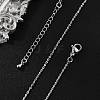 Brass Cable Chain Necklaces Making MAK-P011-01P-2