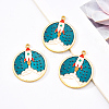 Eco-Friendly Alloy Enamel Pendants X-ENAM-Q437-016-NR-1