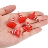 10Pcs Resin Iron Pendants RESI-FS0002-06-3
