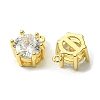 Brass Micro Pave Cubic Zirconia Charms FIND-Z035-07G-2