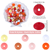 96Pcs 12 Colors Food Grade Eco-Friendly Silicone Abacus Beads SIL-SC0001-87B-2