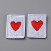 Playing Card Theme Polyester Embroidery Cloth Iron on/Sew on Patches PATC-WH0001-113D-1