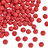 120Pcs Pave Disco Ball Beads RB-SC0001-13D-1