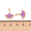 Light Gold Plated Alloy Enamel Pendant Rhinestone Settings FIND-Q100-05KCG-4