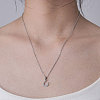 201 Stainless Steel Hook Pendant Necklace NJEW-OY001-03-2