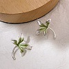 Brass Enamel Stud Earrings for Women WG869AA-01-1