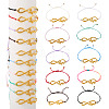 10Pcs 10 Color Alloy Infinity with Hope Link Bracelets Set for Men Women BJEW-TAC0008-01-7