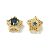 Brass Micro Pave Cubic Zirconia Slide Charms KK-D226-02G-3
